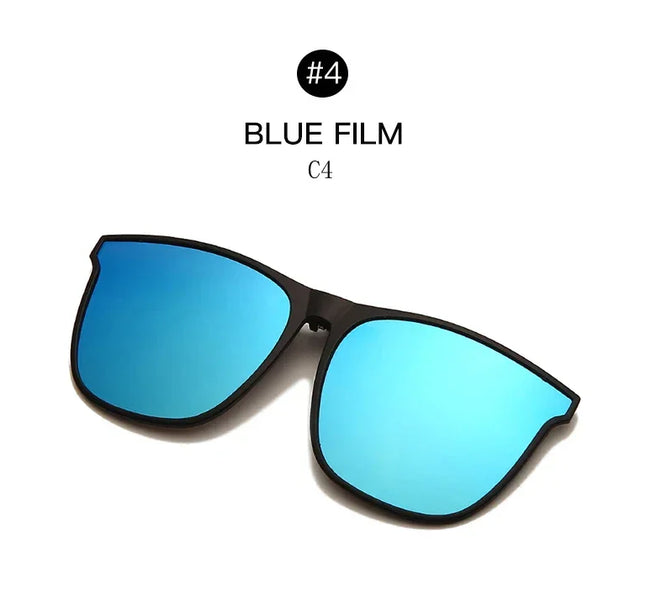 Men's Clip-On Polarized Sunglasses – Vintage Square Photochromic Night Vision Driving Glasses