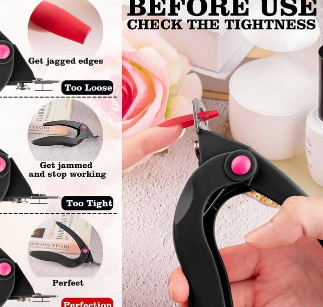 Acrylic Nail Clipper Adjustable Stainless Steel Cutter Trimmer for Nail Art Beauty Salon Tool Manicure Project