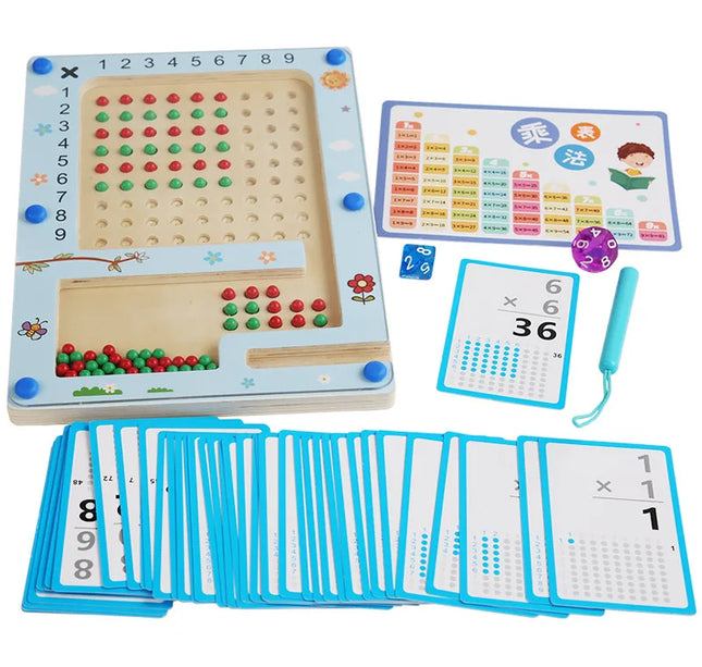 Montessori Magnetic Color Maze – Wooden Sorting & Bead Puzzle Board for Early Learning Activities