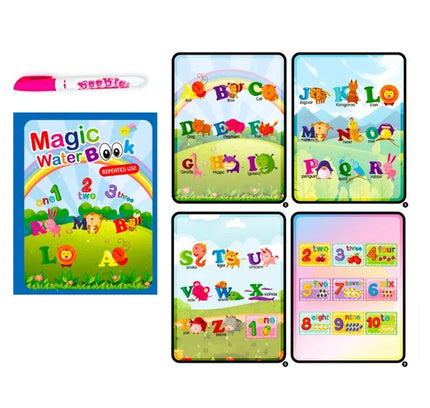 Children Early Education Toys Magical Book with Pen Water Drawing  Toys Gift Reusable Coloring Book Magic Drawing Book