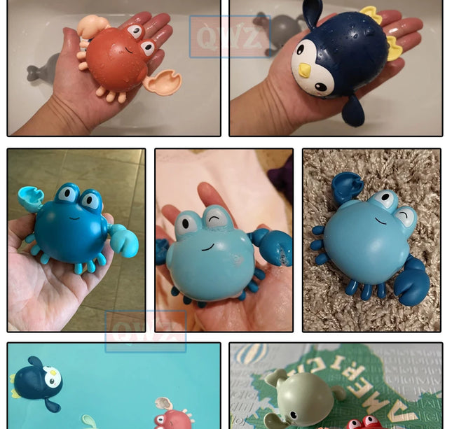 Baby Bath Toys – Wind-Up Swimming Animals for Kids Bathtub & Shower Play