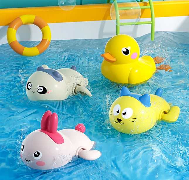 Baby Bath Toys – Wind-Up Swimming Animals for Kids Bathtub & Shower Play