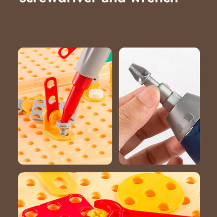 Educational Assembling Toolbox Toy Electric Screwdriver Screwing Repair 4-6 years old Montessori Kids Repair Toolbox Toys