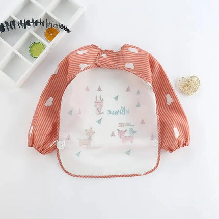 1pc Waterproof Baby Smock – Long Sleeve Bib Apron for Eating & Art