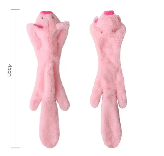 Funny Simulated Animal No Stuffing Dog Toy with Squeakers Durable Stuffingless Plush Squeaky Dog Chew Toy Crinkle Pet Squeak Toy