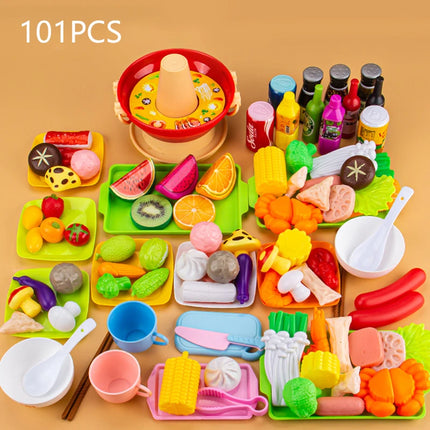 Kids Pretend Kitchen Playset – Simulation BBQ & Cooking Toys for Girls Educational Play House Fun