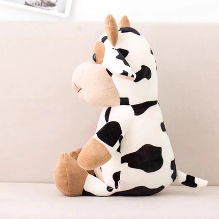 Small Cow Plush Toy – 25–35cm Soft Stuffed Cartoon Animal Doll for Kids Birthday & Holiday Gift