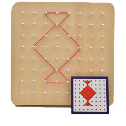 Montessori Geometry Math Teaching Aids For Children Shape Pegboard Puzzle Game Early Childhood Educational Wooden Toys Gifts
