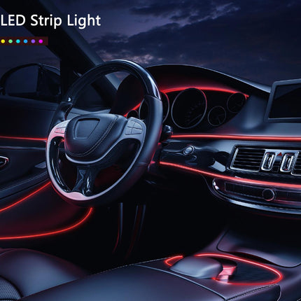 5M Car Interior LED Strip Light – Flexible Neon EL USB Ambient Lighting for DIY Auto & Party Decoration