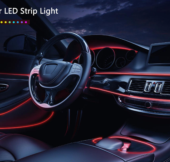 5M Car Interior LED Strip Light – Flexible Neon EL USB Ambient Lighting for DIY Auto & Party Decoration