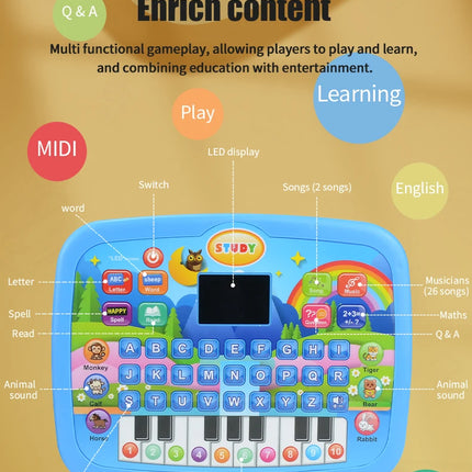 Educational Learning Machine Toys, Electronic Study Game for 3+ Year Old's Girls Boys Gift Birthday Presents Child Kids Computer