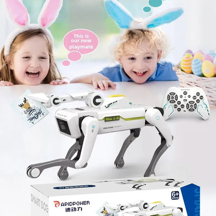 Teeggi RC Intelligent Robot Dog – Multifunctional Bionic Smart Mechanical Pet with Turret Educational Toy Gift