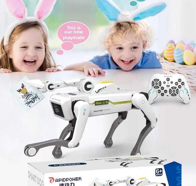 Teeggi RC Intelligent Robot Dog – Multifunctional Bionic Smart Mechanical Pet with Turret Educational Toy Gift