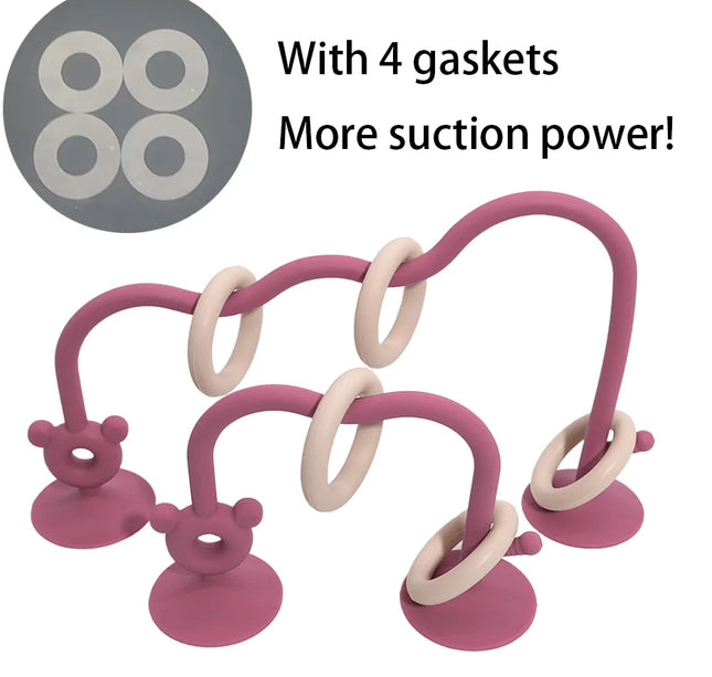 1pcs Silicone children's silicone tabletop toys, bead wrapped baby early education puzzle game toys