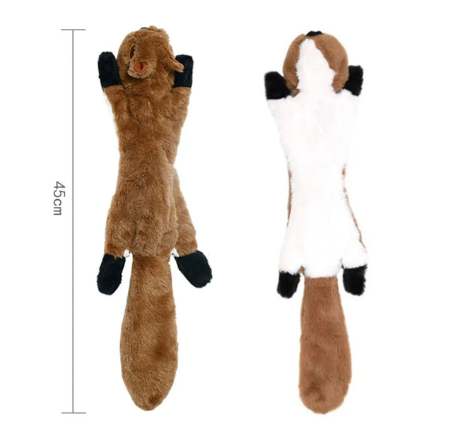 Funny Simulated Animal No Stuffing Dog Toy with Squeakers Durable Stuffingless Plush Squeaky Dog Chew Toy Crinkle Pet Squeak Toy