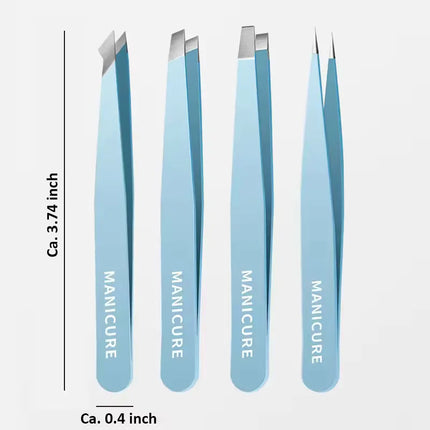 Eyebrow Tweezer Colorful Hair Beauty Fine Hairs Puller Stainless Steel Slanted Eye Brow Clips Removal Makeup Tools