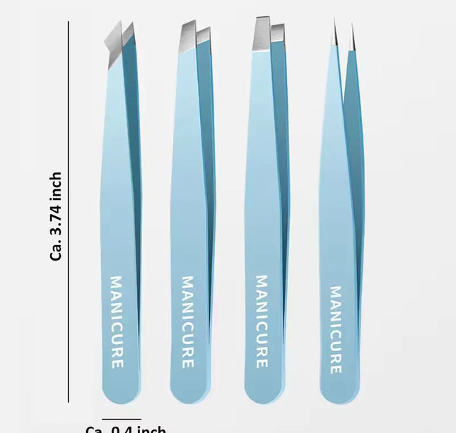 Eyebrow Tweezer Colorful Hair Beauty Fine Hairs Puller Stainless Steel Slanted Eye Brow Clips Removal Makeup Tools