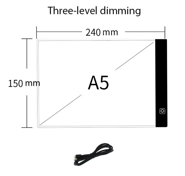 Led Drawing Copy Pad 3 Level Dimmable Board Table Animation Painting Educational Toys Gift Adjustable Light Notepad For Children