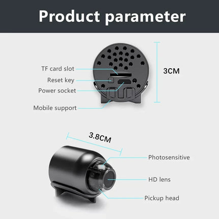 Wireless 1080P Mini Camera – Indoor WiFi Baby Monitor & Security Cam