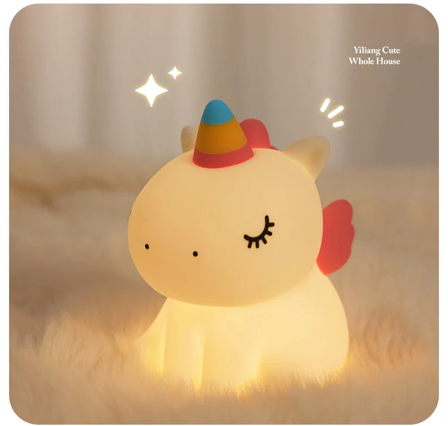 LED Night light Silicone Rabbit Touch Sensor lamp Cute Animal Light Bedroom Decor Gift for Kid Baby Child Table Lamp Home Decor