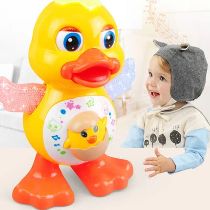 Electronic Dancing Duck Toy – Musical Cartoon Animal with Flashing Lights & Movement for Kids Educational Gift