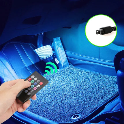 LED Car Ambient Light Kit – RGB Interior Strip with Music, Remote & App Control