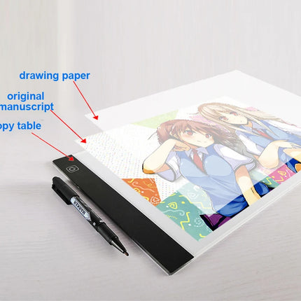 Led Drawing Copy Pad 3 Level Dimmable Board Table Animation Painting Educational Toys Gift Adjustable Light Notepad For Children