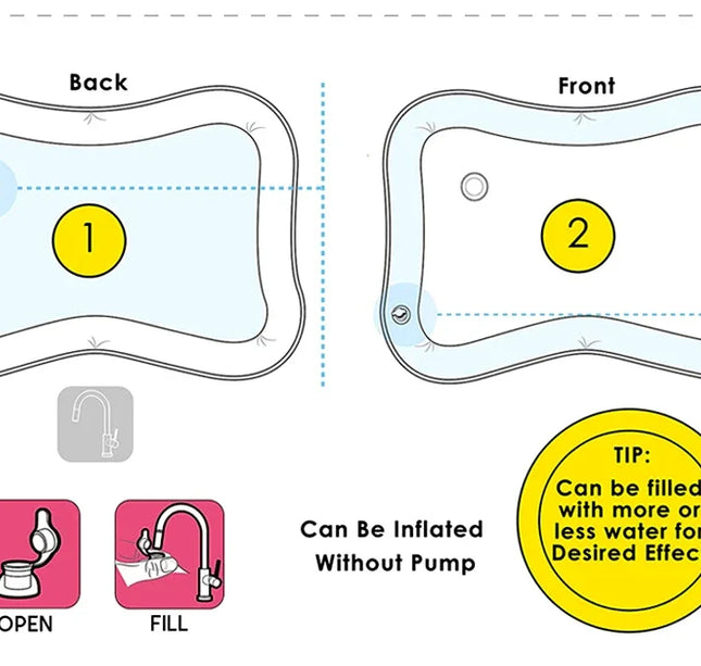 Infinno Baby Tummy Time Mat – Premium Inflatable Water Cushion for Sensory Play