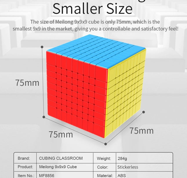 [Picube] MoYu Meilong 9x9x9 puzzle Cubo 9x9 Magic Cube Speed Educational Professional Speed cube cubo magic toy cubing classroom