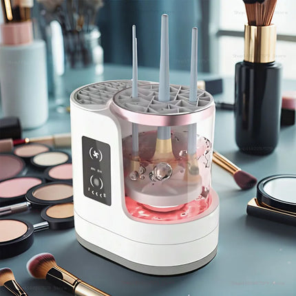 2025 New Electric Makeup Brush Cleaner Washing And Drying Set Automatic Brush Cleaning And Drying Beauty Tool Cleaning Machine.