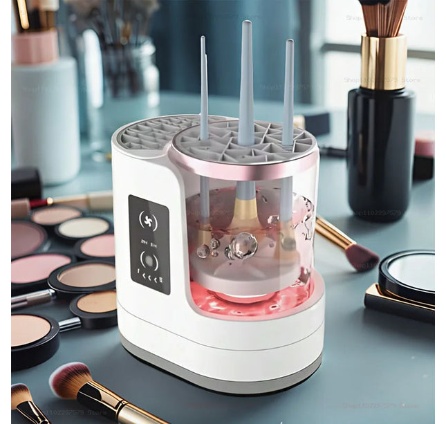 2025 New Electric Makeup Brush Cleaner Washing And Drying Set Automatic Brush Cleaning And Drying Beauty Tool Cleaning Machine.