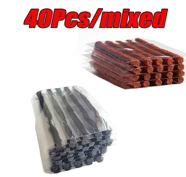 Tubeless Tire Repair Kit – 5–50pcs Plug Tools with Rubber Strips for Car, Truck & Motorcycle