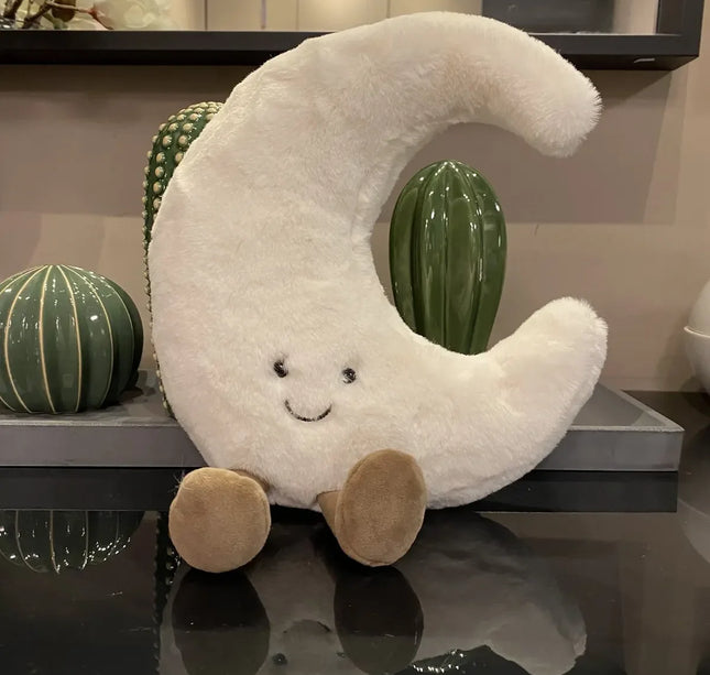 Smile Face Moon & Sun Plush Cushion – High Quality Stuffed Weather Pillow for Kids Bedroom & Sofa Decor