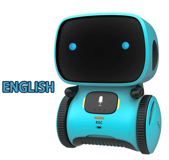 Intelligent RC Robot Toy – Interactive Voice & Touch Control with Russian, English & Spanish Versions for Educational Play