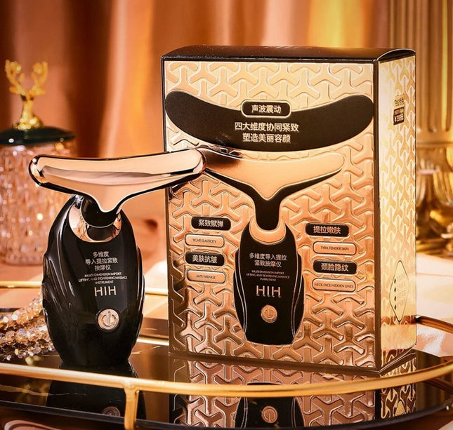 3 In 1 Face Massager Neck Facial Eye Massage Introducer Microcurrent Skin Rejuvenation Anti Aging Beauty Device BEAUTY TOOLS