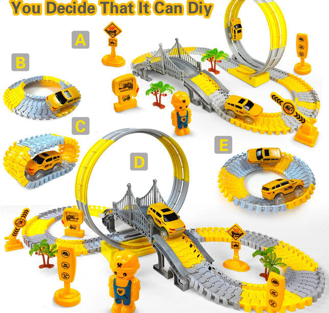 Electric Track Car Toy Set – Engineering Train Toys for Kids Educational Fun & Birthday Gifts