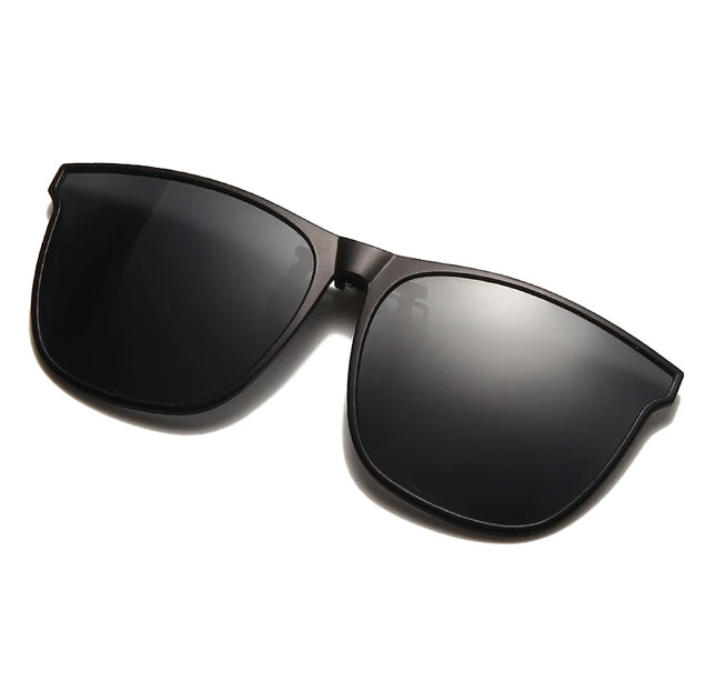 Men's Clip-On Polarized Sunglasses – Vintage Square Photochromic Night Vision Driving Glasses
