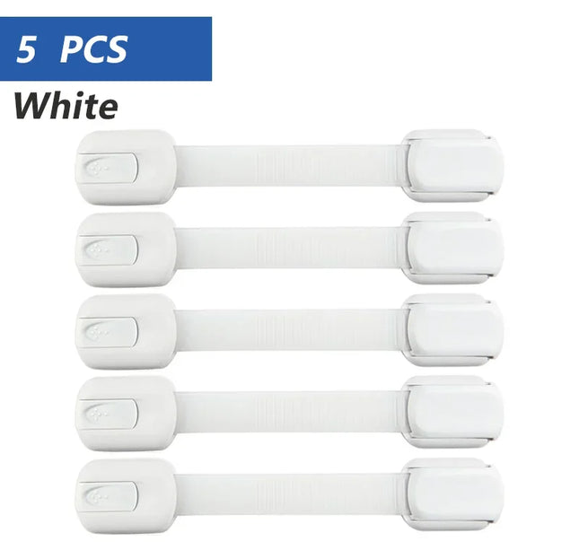 Child Safety Locks – Adhesive Baby Proofing Straps for Cabinets, Drawers & Doors
