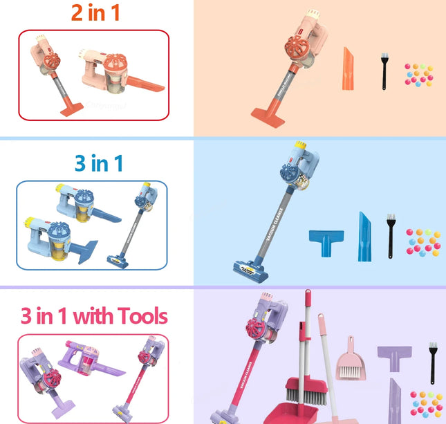 Kids Electric Vacuum Cleaner Toy – Simulation Cleaning Set for Toddlers Role Play & Educational Gifts