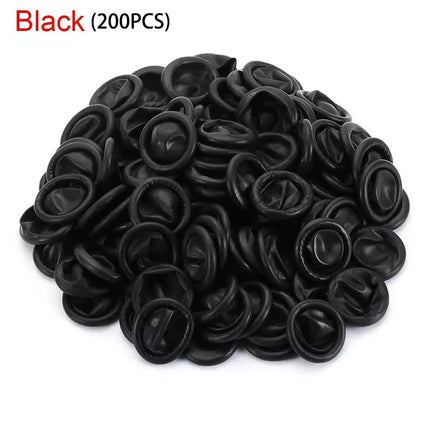 100PCS Multi-color Disposable Finger Cots Anti Slip Latex Powder Free Rolled Edge Finger Cots Beauty Hairdressing Tattoo Tools