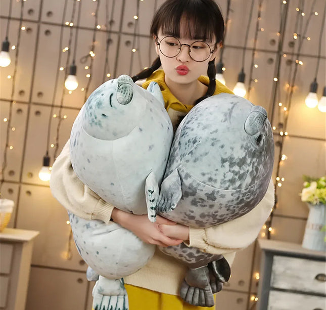Hot 3D Novelty Throw Pillows Cute Real Life Sea Lion Plush Toys Soft Seal Plush Stuffed Plush Housewarming Party Hold Pillow