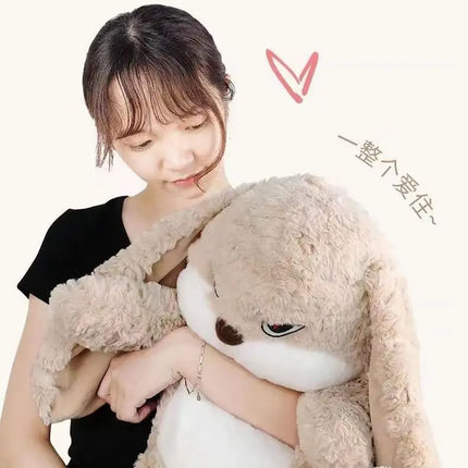 Large Angry Rabbit Plush Toy – Kawaii Stuffed Animal Doll for Room Decor & Birthday Gifts