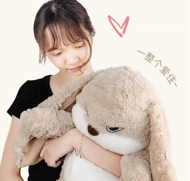 Large Angry Rabbit Plush Toy – Kawaii Stuffed Animal Doll for Room Decor & Birthday Gifts