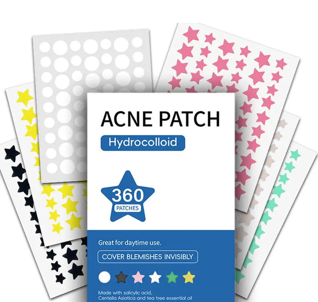 360Pcs Colorful Invisible Pimple Removal Anti-Acne Hydrocolloid Patches Spots Marks Concealer Beauty Makeup Tool Repair Sticker