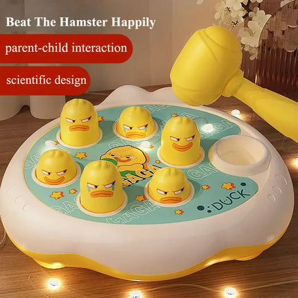 Montessori Animal Puzzle Toy – Duck/Frog/Pig with Hammer for Toddlers (12–24 Months)