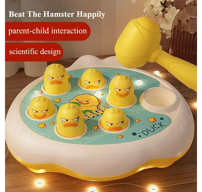 Montessori Animal Puzzle Toy – Duck/Frog/Pig with Hammer for Toddlers (12–24 Months)