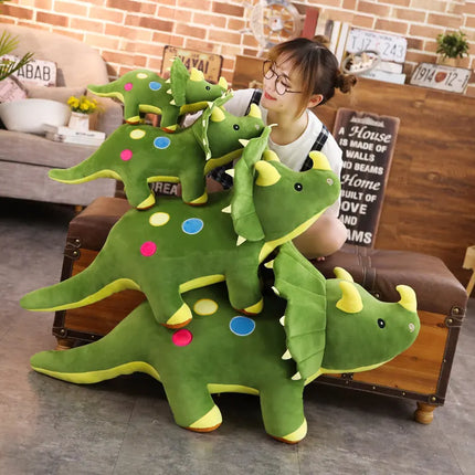 Big Dinosaur Plush Toy – Soft Triceratops & Stegosaurus Stuffed Dolls for Kids Birthday Gifts