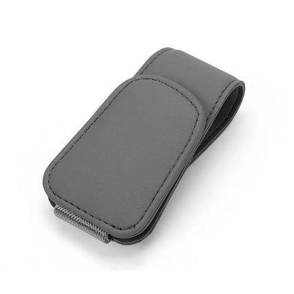 Car Eyeglass Holder Clip – Leather Magnetic Sun Visor Storage for Sunglasses