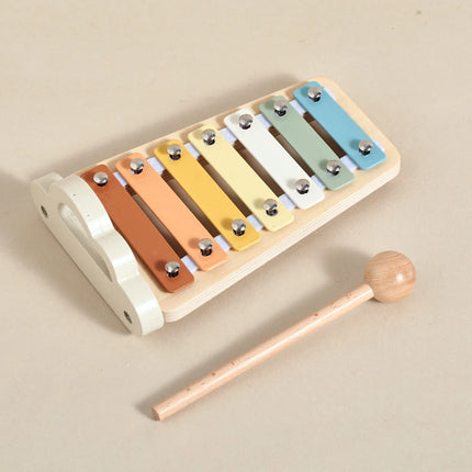 Montessori Musical Instruments Set – Wooden Drum & Xylophone Toys for Babies 0–12 Months Early Education