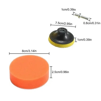 Polishing Sponge Plate Set Imitation Plush Waxing Angle Grinding Cleaning Sponge Wheel Car Beauty Set Electric Drill Polishing